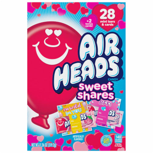 Air Heads Sweet Shares Mini Bars & Cards Candy Valentine