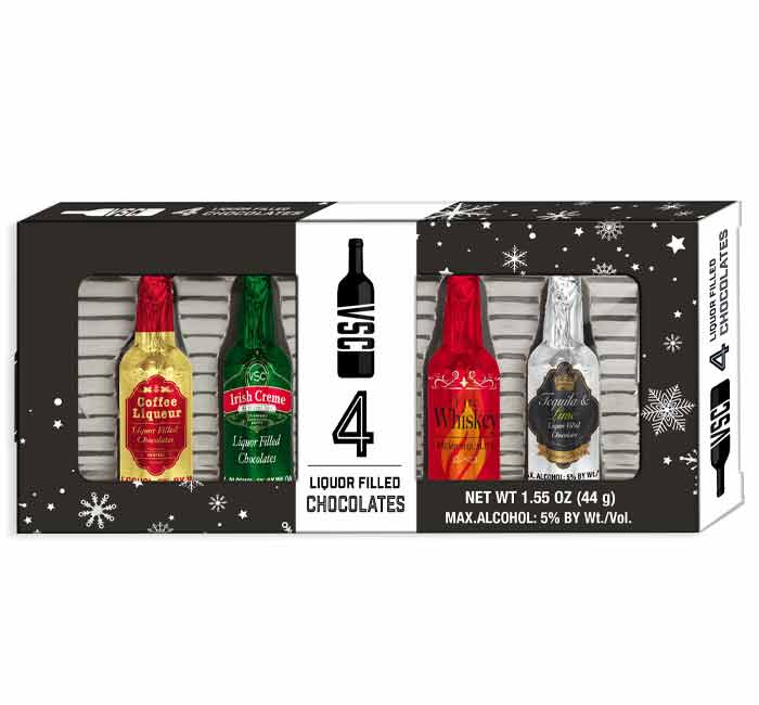 Vsc Foil Wrapped 4 Ct Bottles Box
