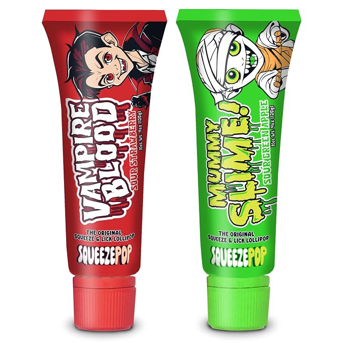 Squeeze Pop | Mummy Slime & Vampire Blood Liquid Candy | 4oz Tube