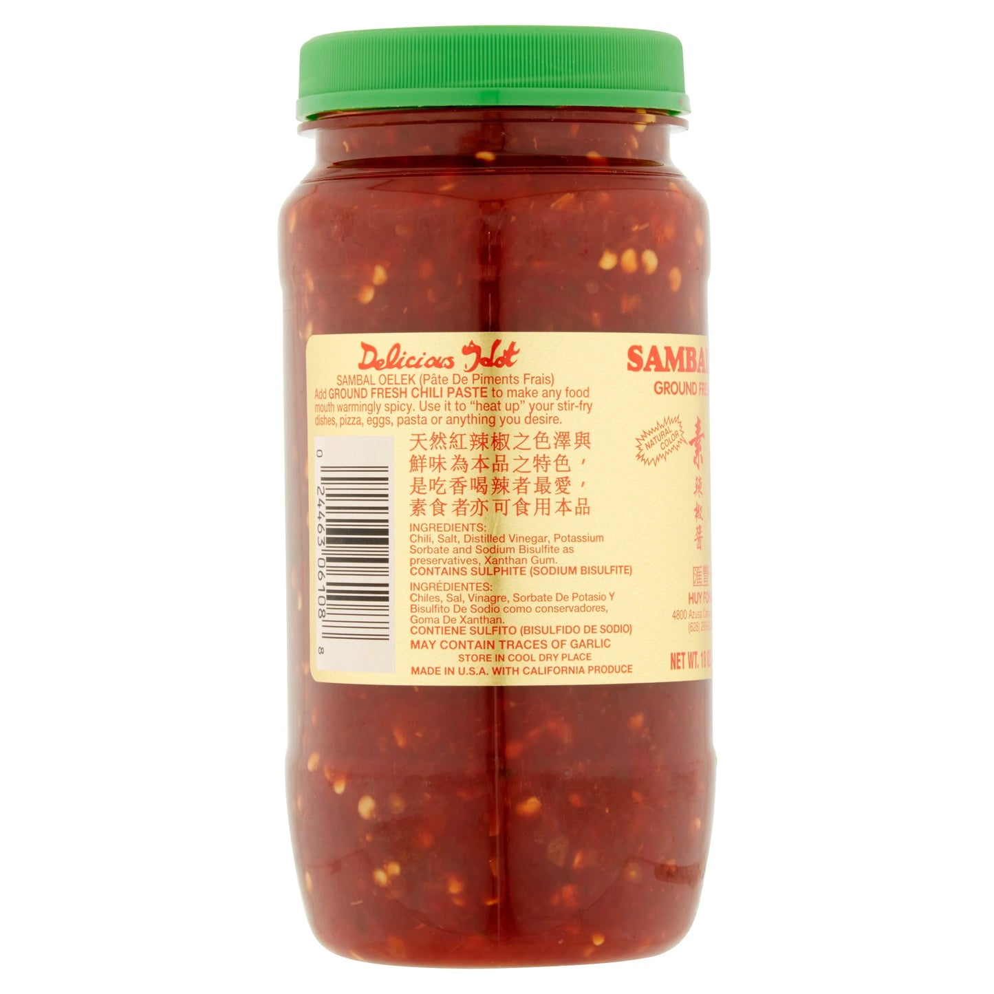 Huy Fong Foods Sambal Oelek Ground Fresh Chili Paste