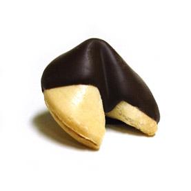 Dark Chocolate Dipped Fortune Cookies