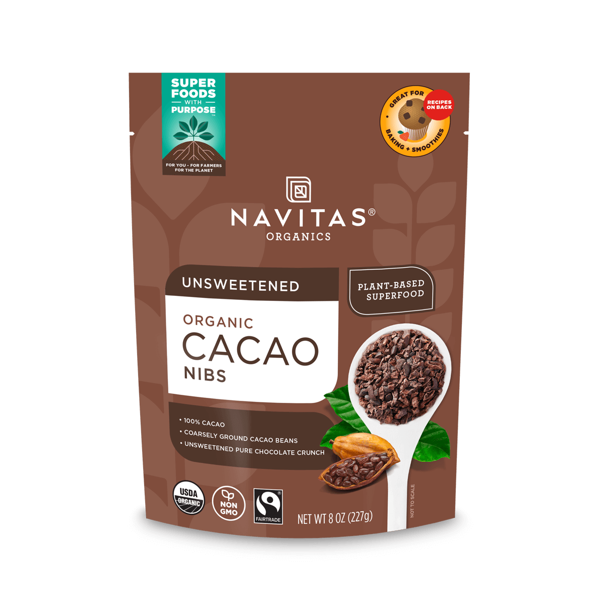 Unsweetened Organic Cacao Nibs - 8oz