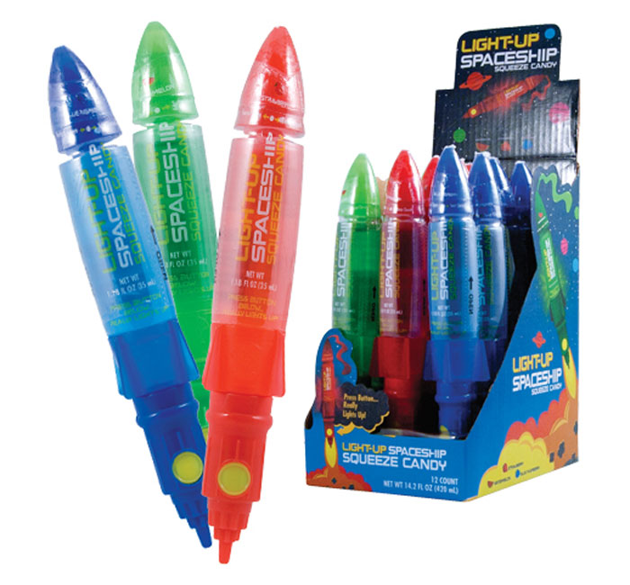 Light-Up Spaceship Squeeze Candy -  1.18oz
