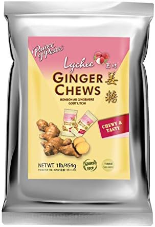 Prince of Peace Lychee Ginger Chews 1lb Bag