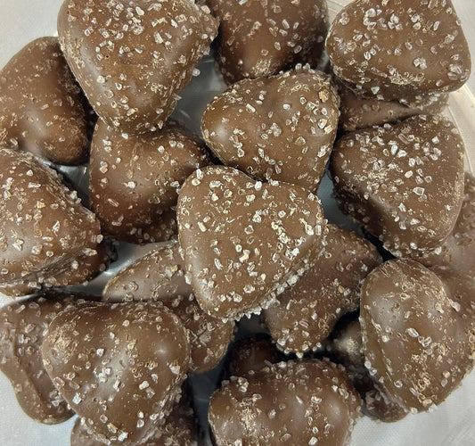 Milk Chocolate Sea Salt Caramel Hearts