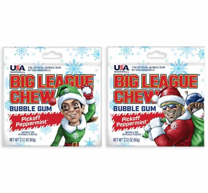 Big League Chew - Christmas - Pickoff Peppermint Peg Bag - 2.12oz