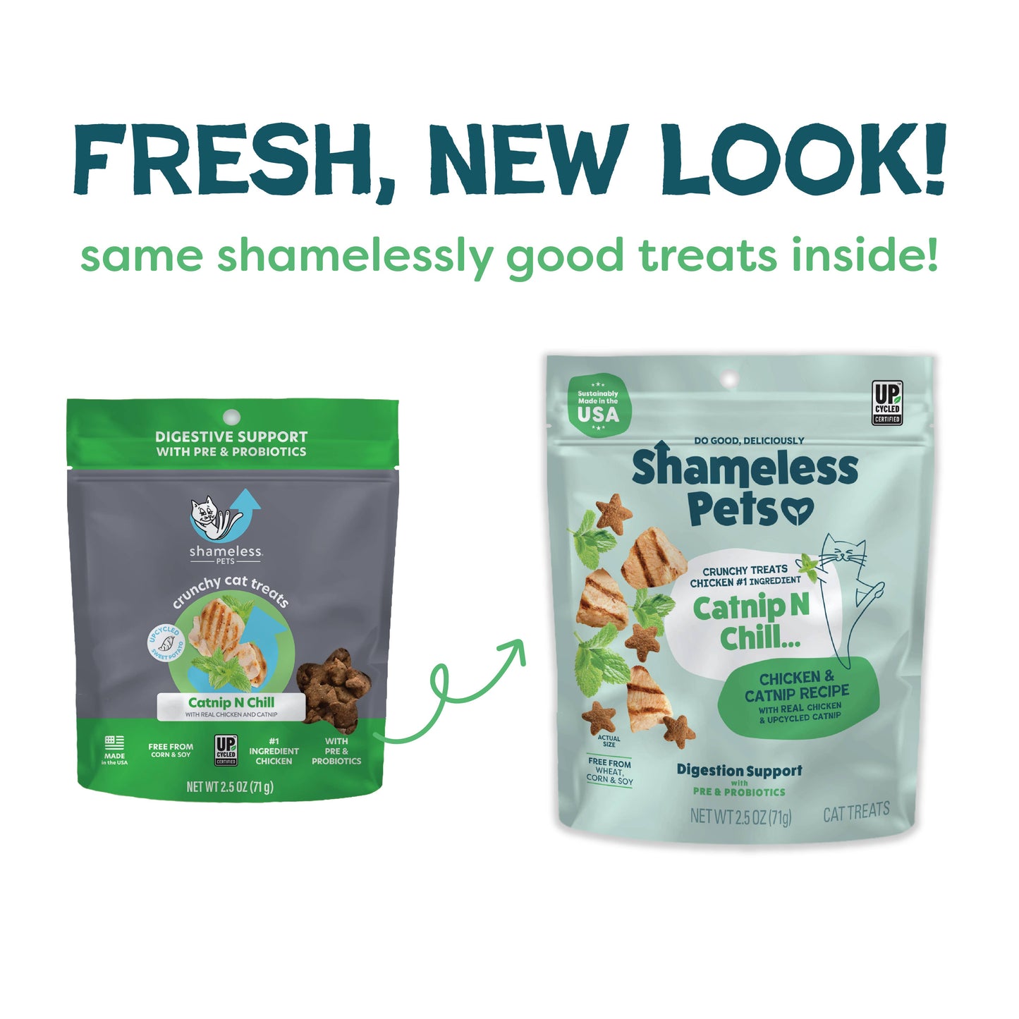 Shameless Catnip N Chill Crunchy Cat Treats - Chicken