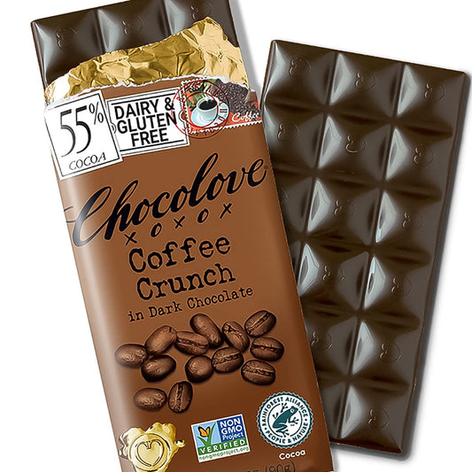 CHOCOLOVE COFFEE CRUNCH DARK CHOCOLATE - 3.2oz