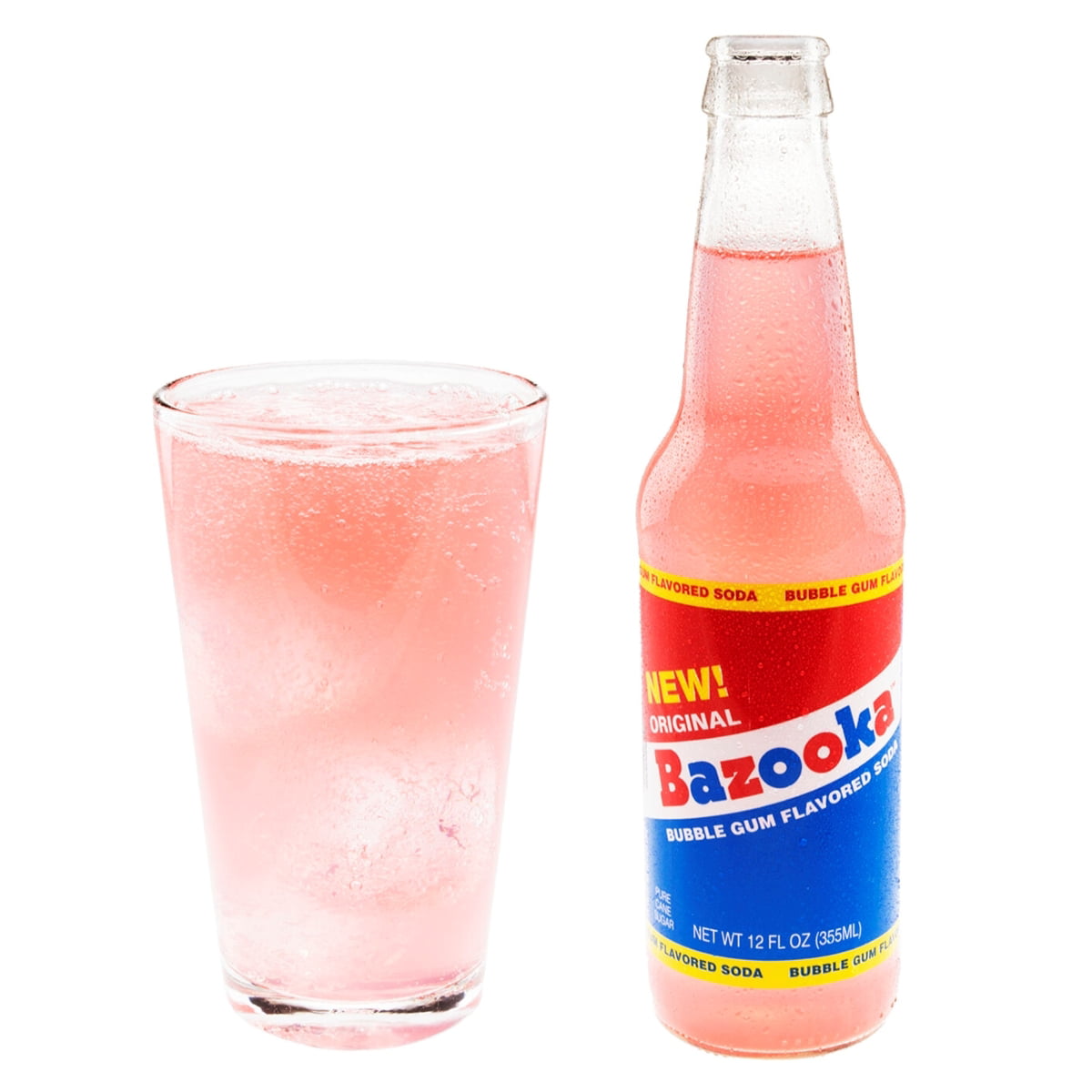 Bazooka Bubble Gum Flavor Soda (Glass) -12oz.
