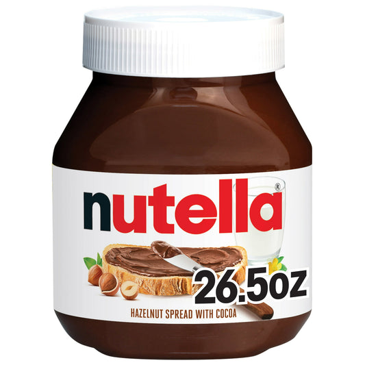 Nutella Hazelnut Spread with Cocoa for Breakfast, 26.5 oz Jar