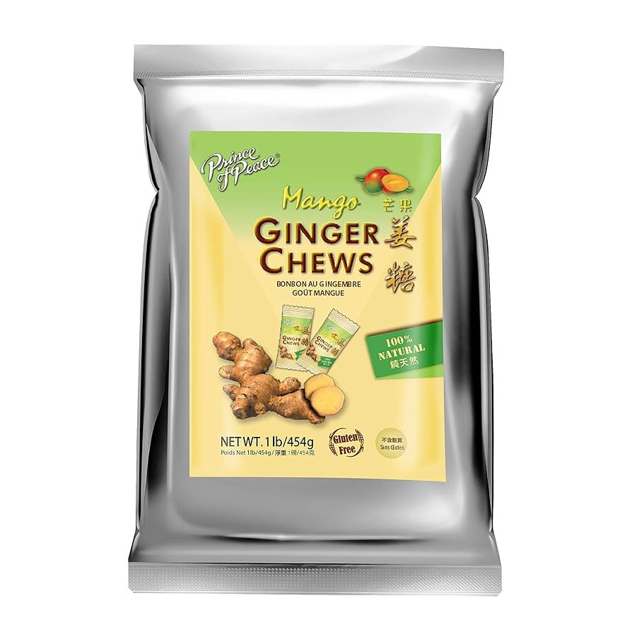 Prince of Peace Mango Ginger Chews 1lb Bag
