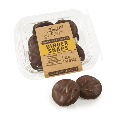Asher's Dark Chocolate Ginger Snaps - 5.6oz