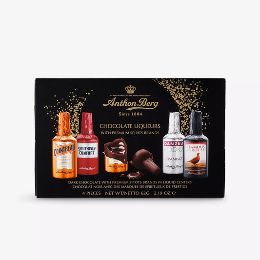 Anthon Berg Liqueur Bottles 4 Pc Gift Box - 2.2oz