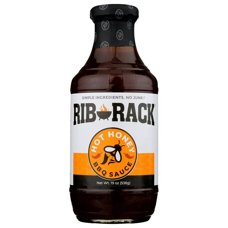 Rib Rack Hot Honey BBQ Sauce, 19 oz