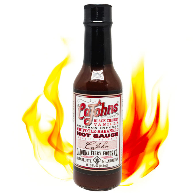 CaJohn's Black Cherry Vanilla Bourbon Infused Chipotle Habanero Hot Sauce