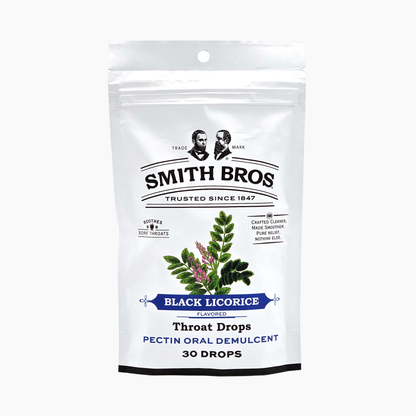 Smith Brothers Black Licorice Throat Drops Bag - 30 Ct
