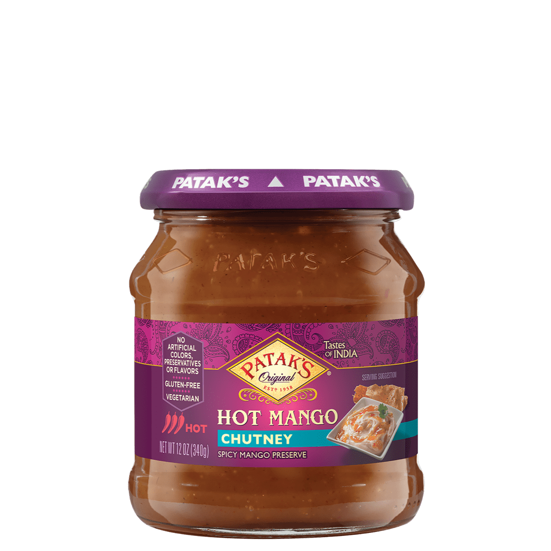 Patak's Hot Mango Chutney (Hot) - 12oz