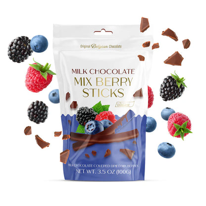 Beemax Milk Chocolate Covered Mix Berry Sticks 3.5oz – The Head Nut Beemax Milk Chocolate Covered Mix Berry Sticks 3.5oz – The Head Nut