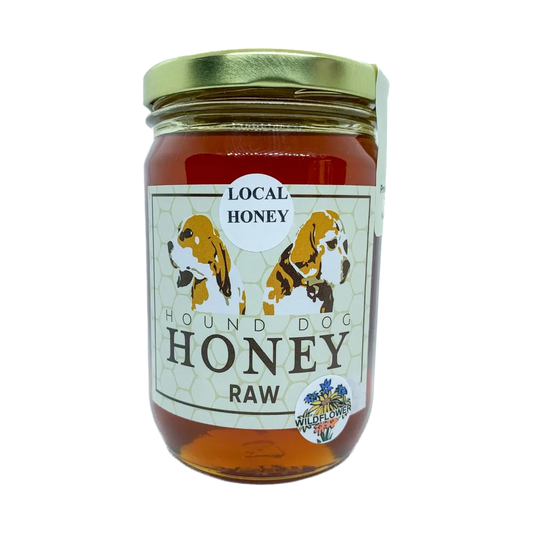 Hound Dog Wildflower Raw Honey 1lb Jar