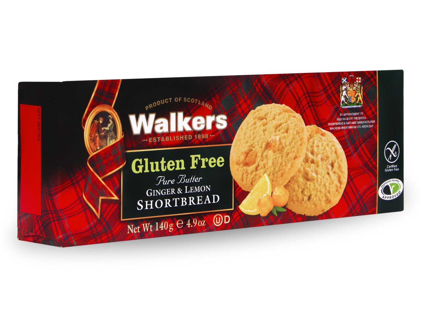 Walkers Gluten Free Ginger & Lemon Shortbread