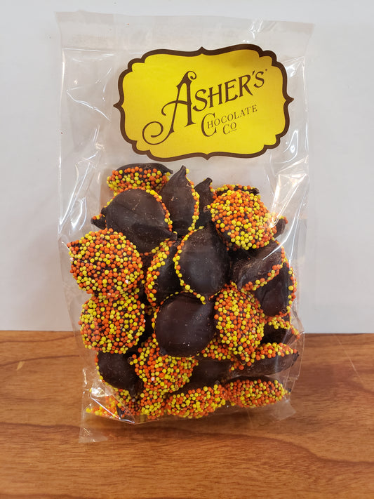 Asher's Dark Chocolate Nonpareils With Fall Seed