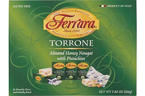 Ferrara Torrone Almond Honey with Pistachios
