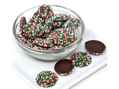 Dark Chocolate Christmas Nonpariels