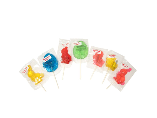 E&A Candies Easter Clear Toy Lollipop
