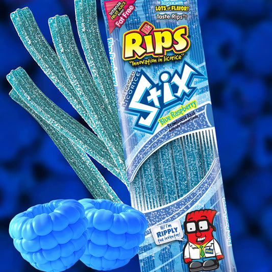 Rips Stix Blue Raspberry Candy