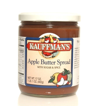 Kauffman's Apple Butter Spread With Sugar & Spice 17 Ounce Jar