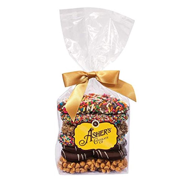 Asher's Milk and dark gourmet pretzel bag