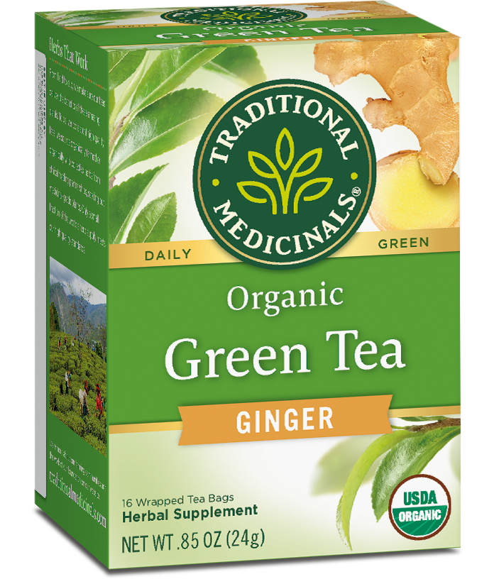 Traditional Medicinals Green with Ginger Tea