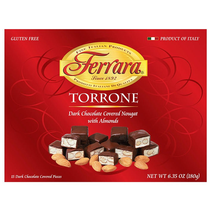 Ferrara Torrone Dark Chocolate Nougat with Almonds