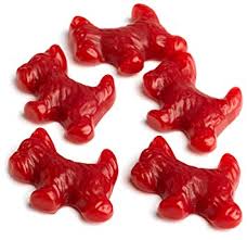 Red Licorice Scottie Dogs
